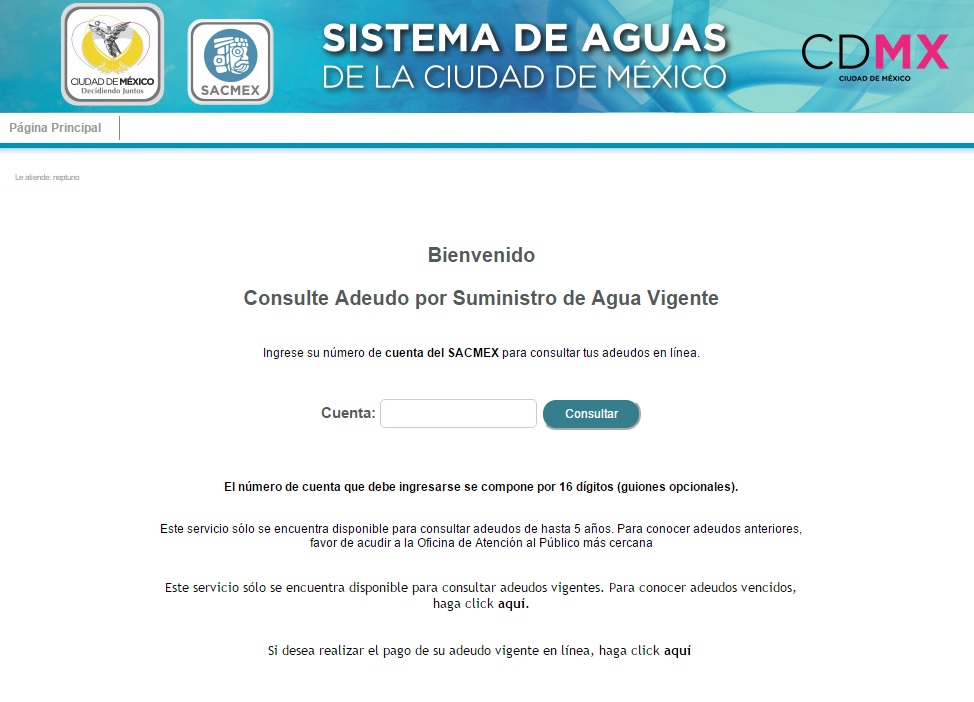 SACMEX: Consulta de Adeudos de Agua CDMX