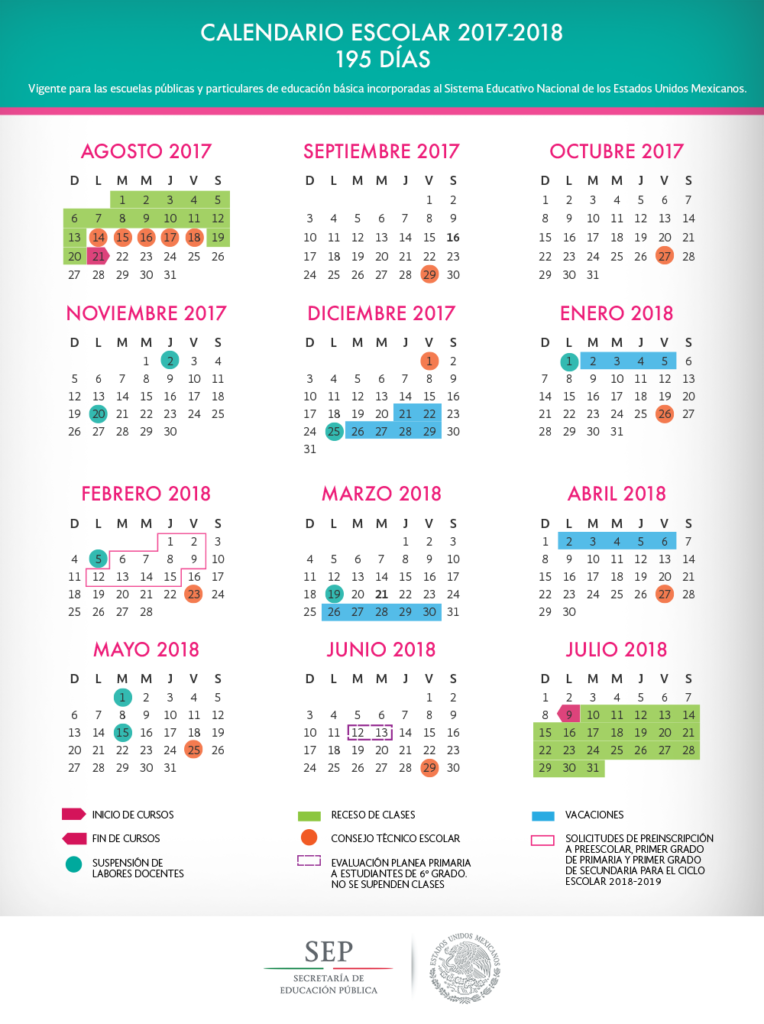 Calendario Escolar 2017-2018